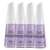 Esmalte Risqué Cor Lavanda Alma 8ml | Kit Com Quatro Unidades