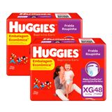 Kit De Fraldas Roupinha Huggies Supreme Care Tamanho Xg Pacote Hiper 96 Unidades