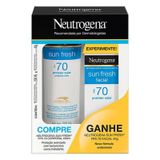 Protetor Solar Neutrogena Sun Fresh FPS 70 Corpo 200ml + Sun Fresh Facial FPS 70 40g