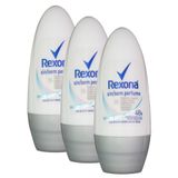 Kit 3 Desodorante Rexona Sem Perfume Roll-on Antitranspirante 48h 50ml