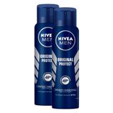 Kit 2 Desodorante Antitranspirante Aerosol Nivea Men Original Protect 150ml