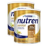 Kit 2 Nutren Senior Sem Sabor Suplemento Alimentar 740g