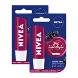 Kit 2 Hidratante Labial Nivea Amora Shine 4,8g