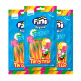 Bala Fini Tubes Twister Cítrico 80g | Kit Com Três Unidades