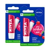 Kit 2 Hidratante Labial Nivea Cereja Shine 4,8g