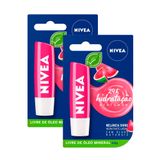 Kit 2 Hidratante Labial Nivea Melancia Shine 4,8g