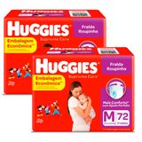 Kit De Fraldas Roupinha Huggies Supreme Care Tamanho M Pacote Hiper 144 Unidades