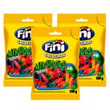 Balas De Gelatina Fini Minhocas Sortidas 100g | Kit Com Três Unidades