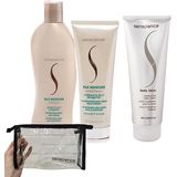 Kit Senscience Silk Moisture Shampoo 280ml + Condicionador 240ml + Ganhe: Body Lotion 250ml E Necessaire