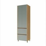 Paneleiro 2 Portas 2 Gavetas Nesher Rainha 70cm 100 Mdf