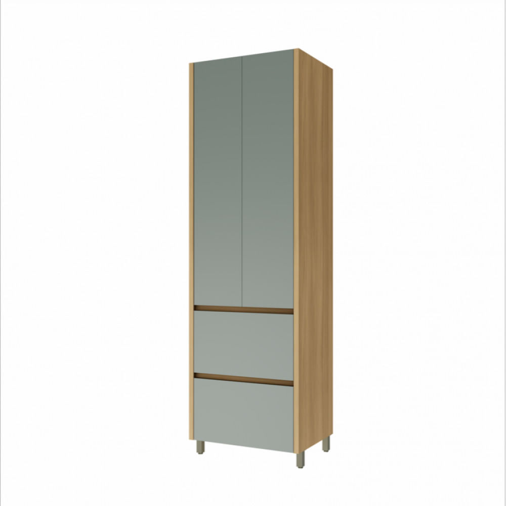 Paneleiro 2 Portas 2 Gavetas Nesher Rainha 70cm 100 Mdf