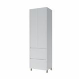 Paneleiro 2 Portas 2 Gavetas Nesher Rainha 70cm 100 Mdf