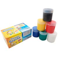 Tinta Têmpera Guache 6 Cores 15ml Escolar