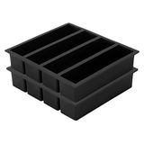 Vinkoe Kitchen Silicone Ice Cube Trays Grande Para Uísque, Collins Ice Cube Mold Tray Também Usado Para Mofo De Manteiga, 2 Contagem