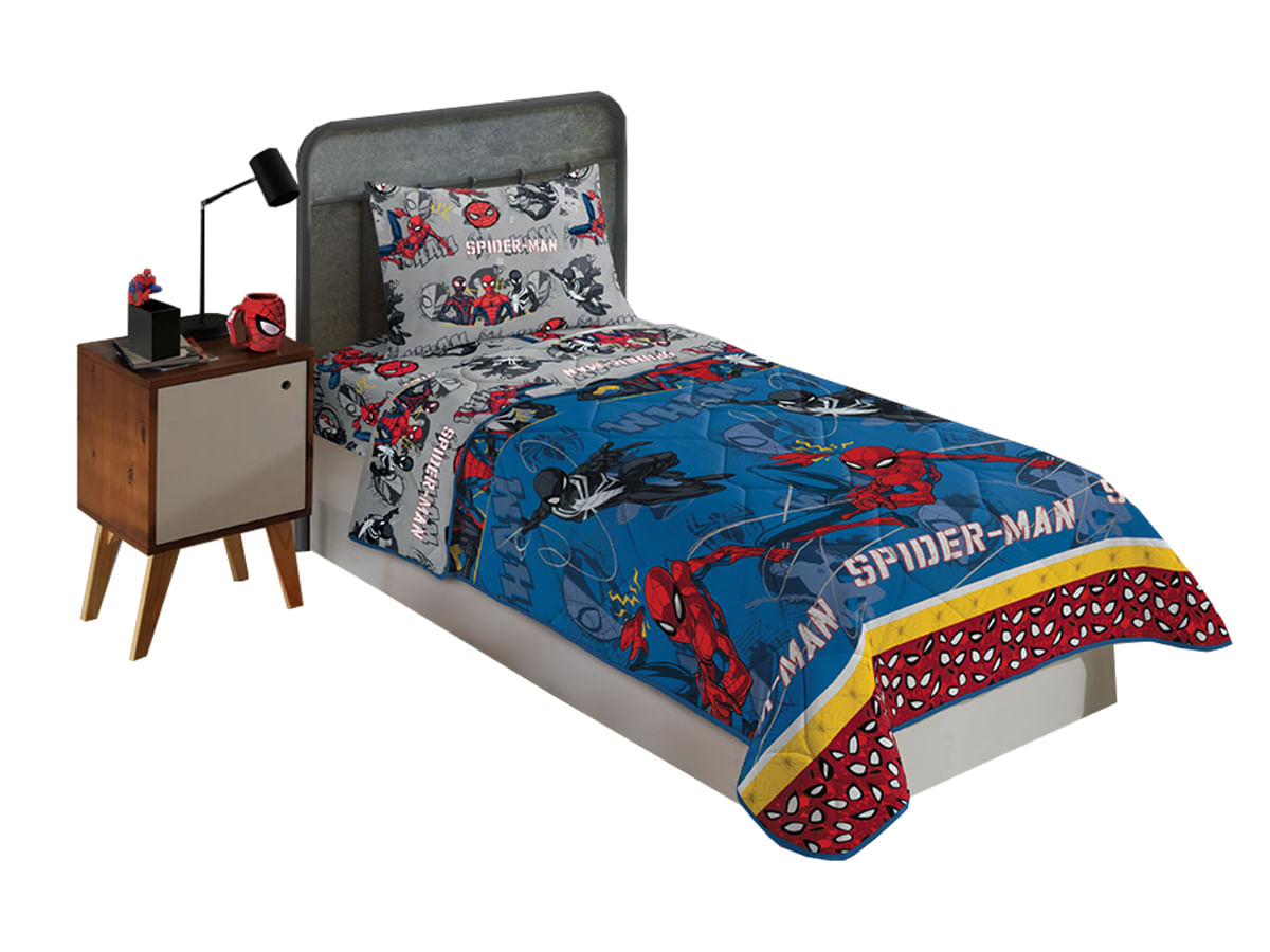 Jogo De Cama Infantil Homem Aranha 4 Peças Com Edredom Decor - Carrefour