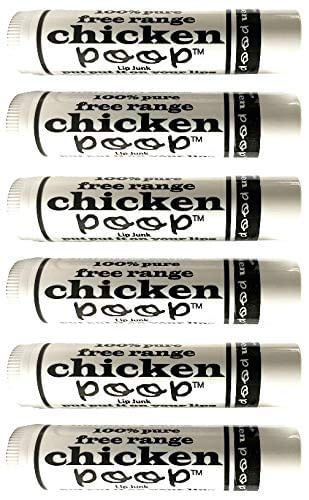 Frango Poop Lip Balm Simone Chickenbone 100% Natural Hidratante Para Lábios Secos, Chapped, 0,15 Oz, (original), Pacote De 6