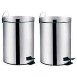 Kit 2 Lixeiras Cesto Lixo Inox Banheiro Cozinha 20litros Mor