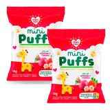 Kit 2 Biscoito Nhami Mami Mini Puffs Snack Beterraba E Morango 15g