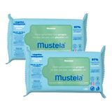 Kit 2 Lenço Umedecido Mustela A Base De Plantas Com 60 Unidades