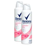 Desodorante Powder Dry Rexona Aerosol Antitranspirante 48h 150ml | Kit Com Duas Unidades