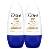 Desodorante Antitranspirante Roll-on Dove Original 50ml | Kit Com Duas Unidades