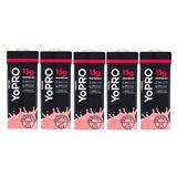 Kit 5 Bebida Láctea Uht Yopro Shake Sabor Morango 15g De Proteína 250ml