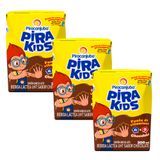 Kit 3 Bebida Láctea Pirakids School Sabor Chocolate 200ml