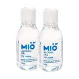 Álcool Gel 70% Mió Antisséptico 50g | Kit Com Duas Unidades
