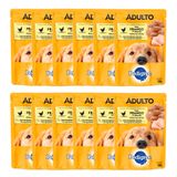 Kit 12 Ração Úmida Para Cachorro Pedigree Adulto Raças Pequenas Sabor Frango Ao Molho Em Sachê 100g