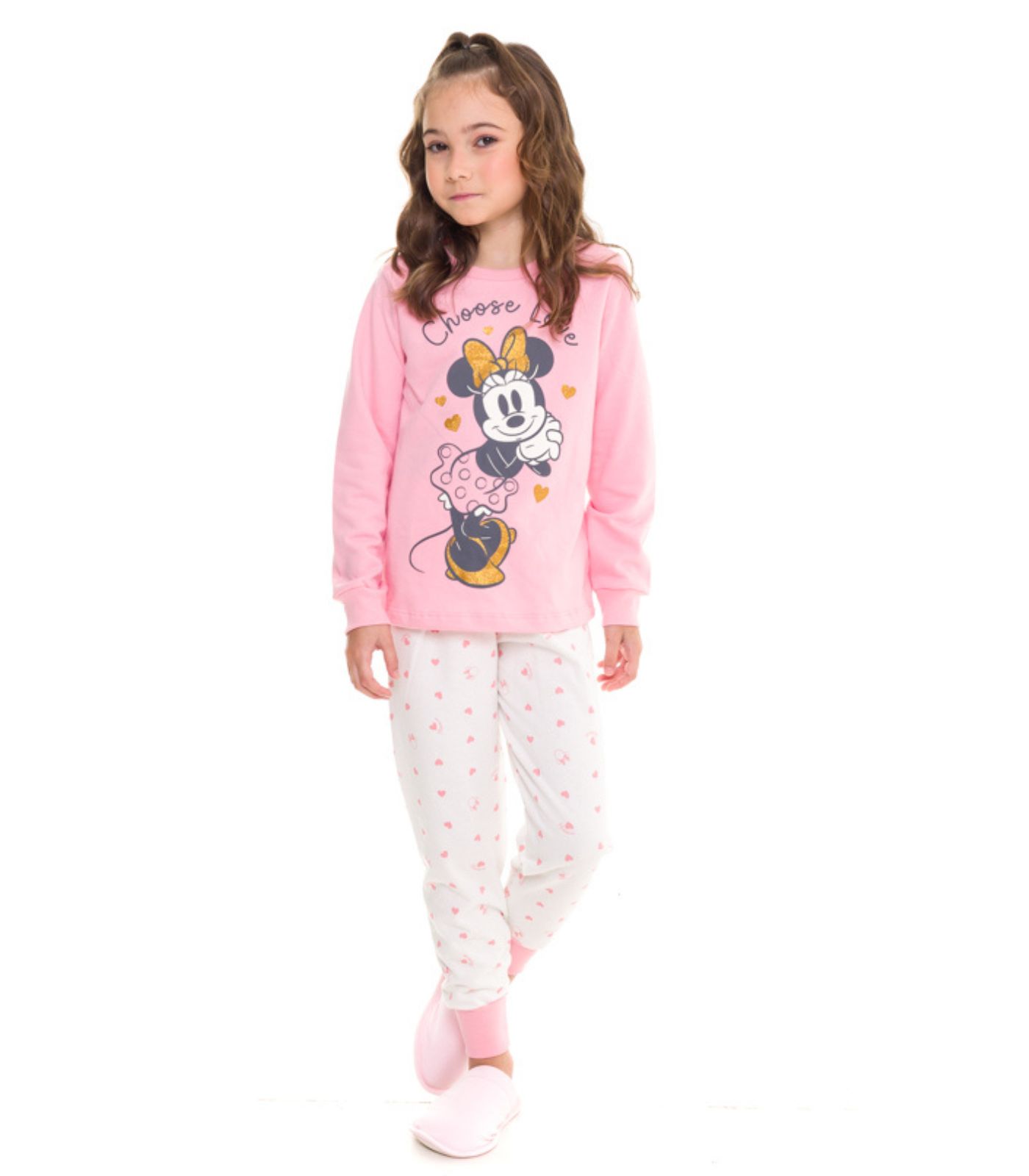 Pijama Infantil Minnie Evanilda Rosa 8