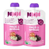 Kit 2 Papinha Papapá Orgânica Maçã E Ameixa 100g