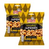 Kit 2 Amendoim Elma Chips Japonês 145g