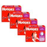 Kit 4 Fralda Roupinha Huggies Supreme Care Tamanho Xg Pacote Mega 24 Fraldas Descartáveis Cada