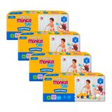 Kit 4 Fralda Shortinho Turma Da Mônica Baby Tamanho G Com 30 Fraldas Descartáveis Cada