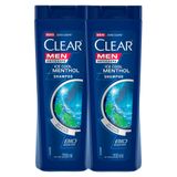 Shampoo Clear Men Ice Cool Menthol 200ml | Kit Com Duas Unidades