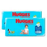 Kit 2 Fralda Huggies Tripla Proteção Tamanho G Pacote Mega Com  36 Unidades Cada