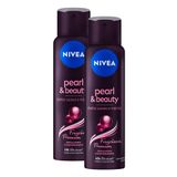 Kit 2 Desodorante Antitranspirante Aerosol Nivea Pearl &amp; Beauty Fragrância Premium 150ml