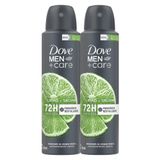 Kit 2 Desodorante Dove Limão E Sálvia Men + Care Aerossol 150ml