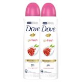 Kit 2 Desodorante Antitranspirante Aerosol Dove Go Fresh Romã E Verbena 150ml