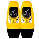 Desodorante Antitranspirante Rexona Men V8 Roll-on Com 50ml | Kit Com Duas Unidades