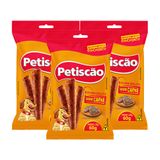 Bifinho Mastigável Petiscão Palito Sabor Carne 60g | Kit Com Três Unidades