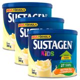 Complemento Alimentar Sustagen Kids Baunilha Lata 380g | Kit Com Três Unidades