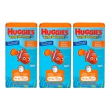 Kit 3 Fralda Huggies Little Swimmers Tamanho M/g Com 10 Fraldas Descartáveis