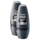 Desodorante Antitranspirante Roll-on Dove Men Care Invisible Dry 50ml | Kit Com Duas Unidades