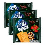 Kit 3 Biscoito Club Social Crostini Tomate Seco E Salsinha 80g