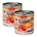 Kit 2 Ração Úmida Para Cachorro Colosso Natural Adulto Patê Sabor Frango, Tapioca E Legumes Em Lata 280g