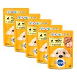 Kit 5 Ração Úmida Para Cachorro Pedigree Filhote Sabor Frango Ao Molho Sachê 100g