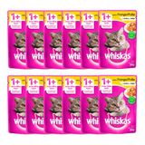 Kit 12 Ração Úmida Para Gatos Whiskas Adulto 1+ Anos Sabor Frango Ao Molho Em Sachê 85g