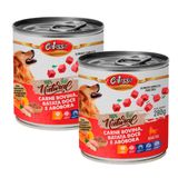 Kit 2 Ração Úmida Para Cachorro Colosso Natural Adulto Patê Sabor Carne, Batata Doce E Abóbora Em Lata 280g