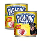 Kit 2 Ração Úmida Para Cachorro Papa Dog Adulto Patê Sabor Carne Em Lata 280g